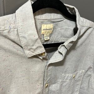 GH Bass Gray button up with color flecks
